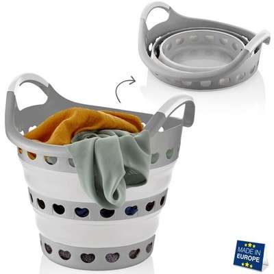 Hakan Foldable Laundry Basket 3.7 Gal with Handles, Space Saving Hamper