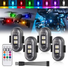 4PCS Wireless LED Strobe Lights with Remote Control, 1 in 4 USB Charging 4Pcs