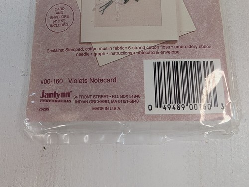 Janlynn Silk Ribbon Embroidery Card Kit Flowers Heart Lot of 2 - Picture 11 of 13