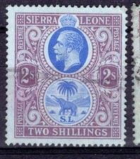 Sierra Leone 1912 sg 125 2/- purple / blue VFU elephant ii