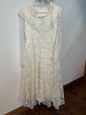 Vintage Jessica McClintock Bridal Dress Wedding Gown Lace Small Size 7/8