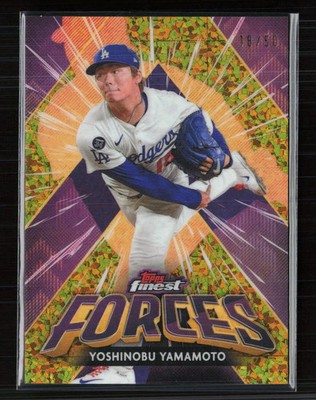 2026 Topps Finest Finest Forces Yoshinobu Yamamoto Gold Mini Diamond /50 #FIF-12