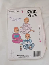 Vintage 1993 Kwik Sew 2296 Sewing Pattern – Baby Jumpsuits –  Sizes S-XL