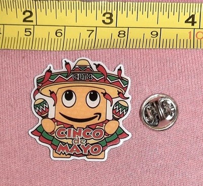 Amazon Peccy Mascot Cinco De Mayo CLT4 Employee Vest Lapel Pin Sombrero Maracas