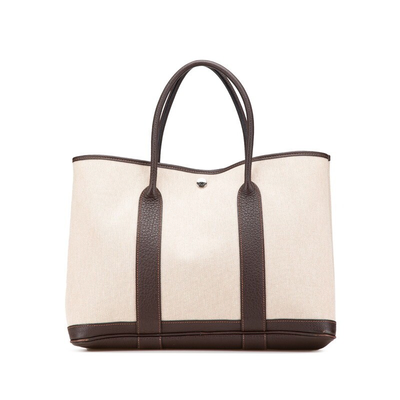 Hermes Garden Party PM Negonda Leather Handbag Brown Tall GM 444590