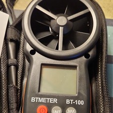 BTMETER BT-100 Digital Vane Anemometer Air Flow Meter 0.3-30m/s MAX