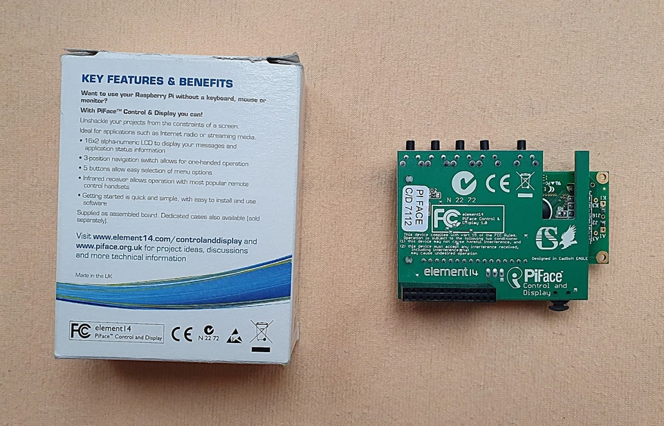 PIFACE CONTROL & DISPLAY PIFACE I/O BOARD MIT LCD DISPLAY - Bild 2 von 2