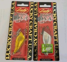 Lucky Craft Hagane Lipless Crankbait 2.5" Bass Lure .70oz Gold/Red, Silver/Red