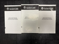 Lot Of 3 Nintendo GameCube Consumer System Precautions Booklets
