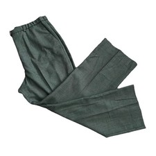 Vintage Pendleton Women  s Plaid Pants 100 Virgin Wool Trouser Grey/Green 14 USA