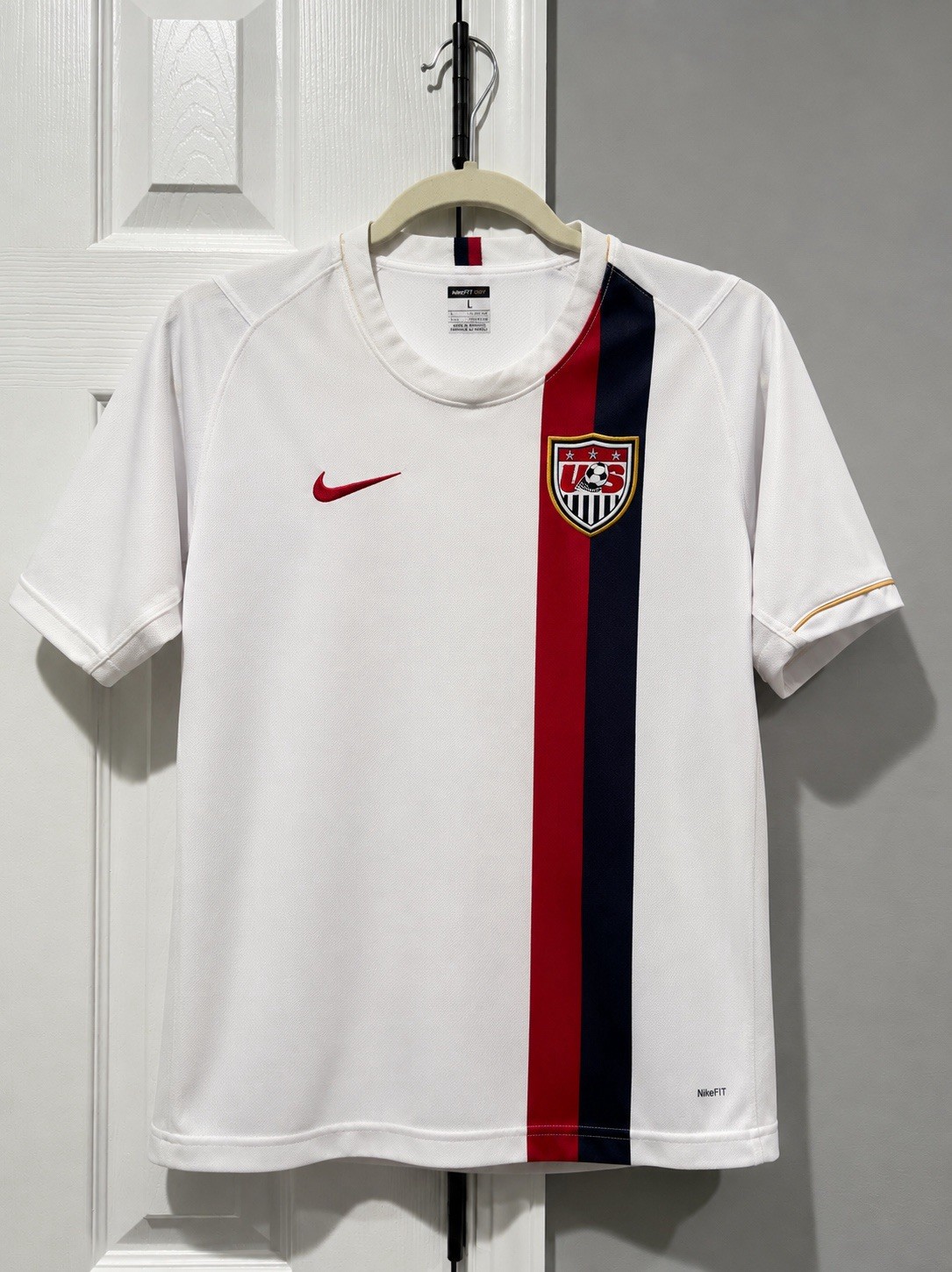 Nike USA USMNT Soccer Shirt Youth Large 12-13 White U.S. National Team