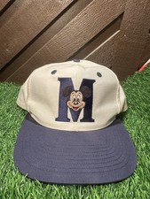 Mickey Mouse Cap M Logo Vintage Disney Company Goofy's Hat Snapback Adjustable