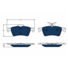 Satz Bremsbeläge Bremsklötze hinten für Peugeot 3008 1 0U 508 8D SW 8E | 2393