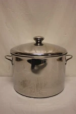 Letang & Remy Stock Pot & Lid, Stainless Copper Core, France Cookware DD4