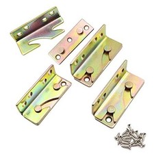 4 Sets Bed Rail Brackets,Heavy Duty Bed Rail Fittings for Connecting to Wood,