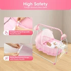 Auto Swing Electric Baby Crib Cradle Infant Rocker Bed Cradle with Mat+Net+Music