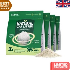9.6KG Unscented Natural Cat Litter - Quick Clumping & Flushable for Easy Cleanup 9.58 per kilo