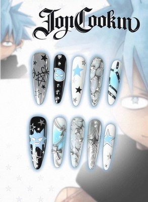 handmade Self design press-on nails