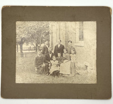 Antique Family Group Photograph Cabinet Card Early 20th Century.