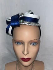 ABPF Navy Blue Church Wedding Kentucky Derby Hat Fascinator FREE SHIPPING