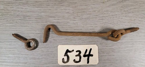 Vintage 4.5 Inch Hook And Eye Latch Lock Gate Shed Cabin Door - 第 4/4 張圖片