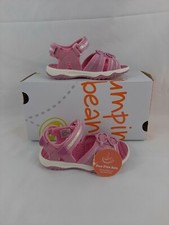 New In Box Jumping Beans Toddler size 7 Gladiator Sandals Pink Reflective Straps