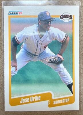 1990 Fleer JOSE URIBE *Error* Misprint #74 Baseball Card Wrong birthdate  *RARE * | eBay