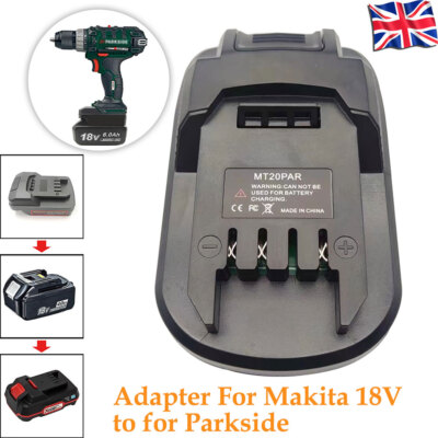 Battery Adapter For Makita 18V Li-ion Convert to for Parkside 20V Power set  kit UK