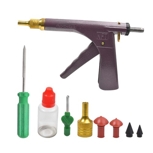 Motorcycle Tubeless Vacuum Tyre Repair Gun Tools Tire Repair Puncture Plug Kit - Foto 6 di 24