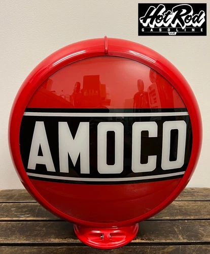 AMOCO Reproduction 13.5" Gas Pump Globe - (Red Body)