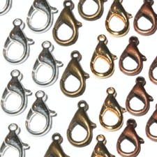  50-100 14mm 12mm OR 10mm SILVER GOLD BRONZE COPPER LOBSTER CLASP CLAW CLIP SC10