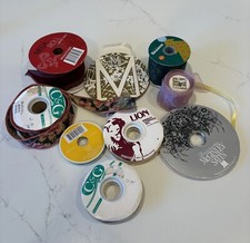 Vintage Satin Holiday Ribbon Lot Of Nine Assorted Gift Wrap
