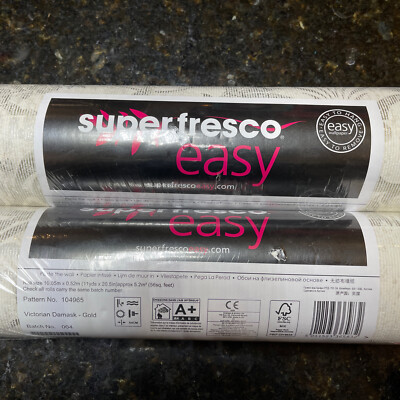 Graham & Brown Super Fresco Venetian Damask Vinyl Strippable Wallpaper 2 Rolls