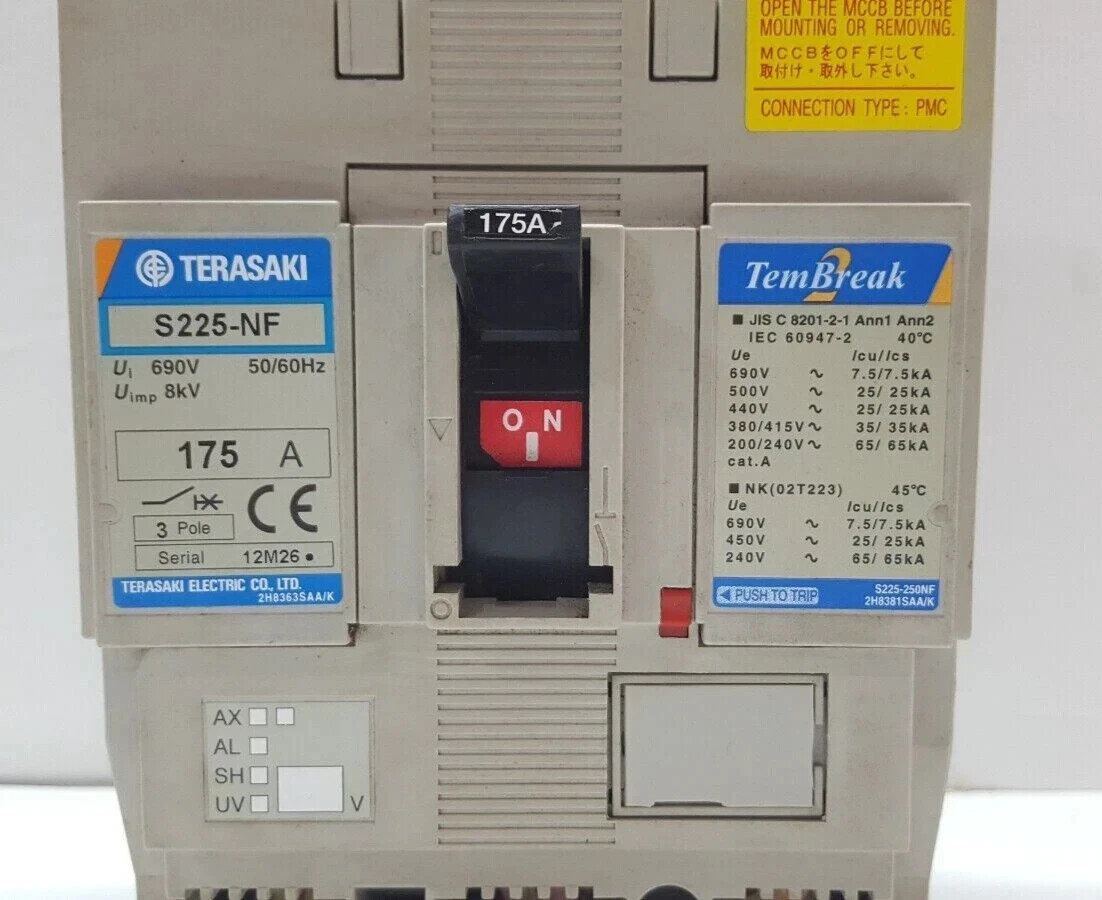 TERASAKI S225-NF TEMBREAK CIRCUIT BREAKER 175 AMPS 3 POLE | eBay