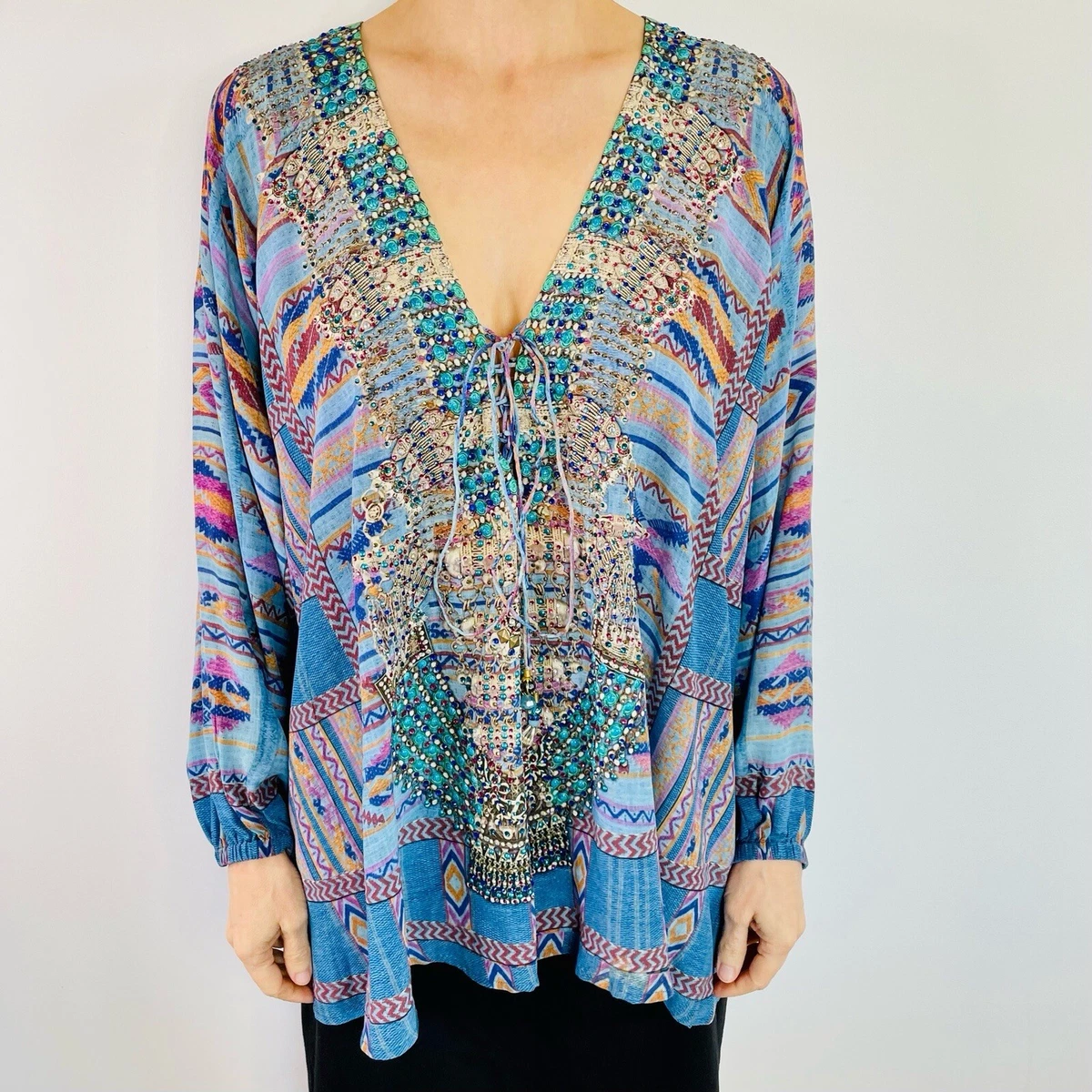 Camilla lace cheap up blouse