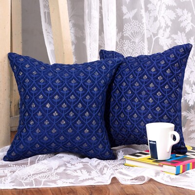 Throw pillows for sofa blue cushion cover living room couch decorative  pillow 2p