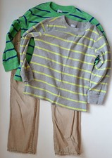EUC GAP Boys Lightweight Colored Jeans  2 LS Cotton Tees Size 5