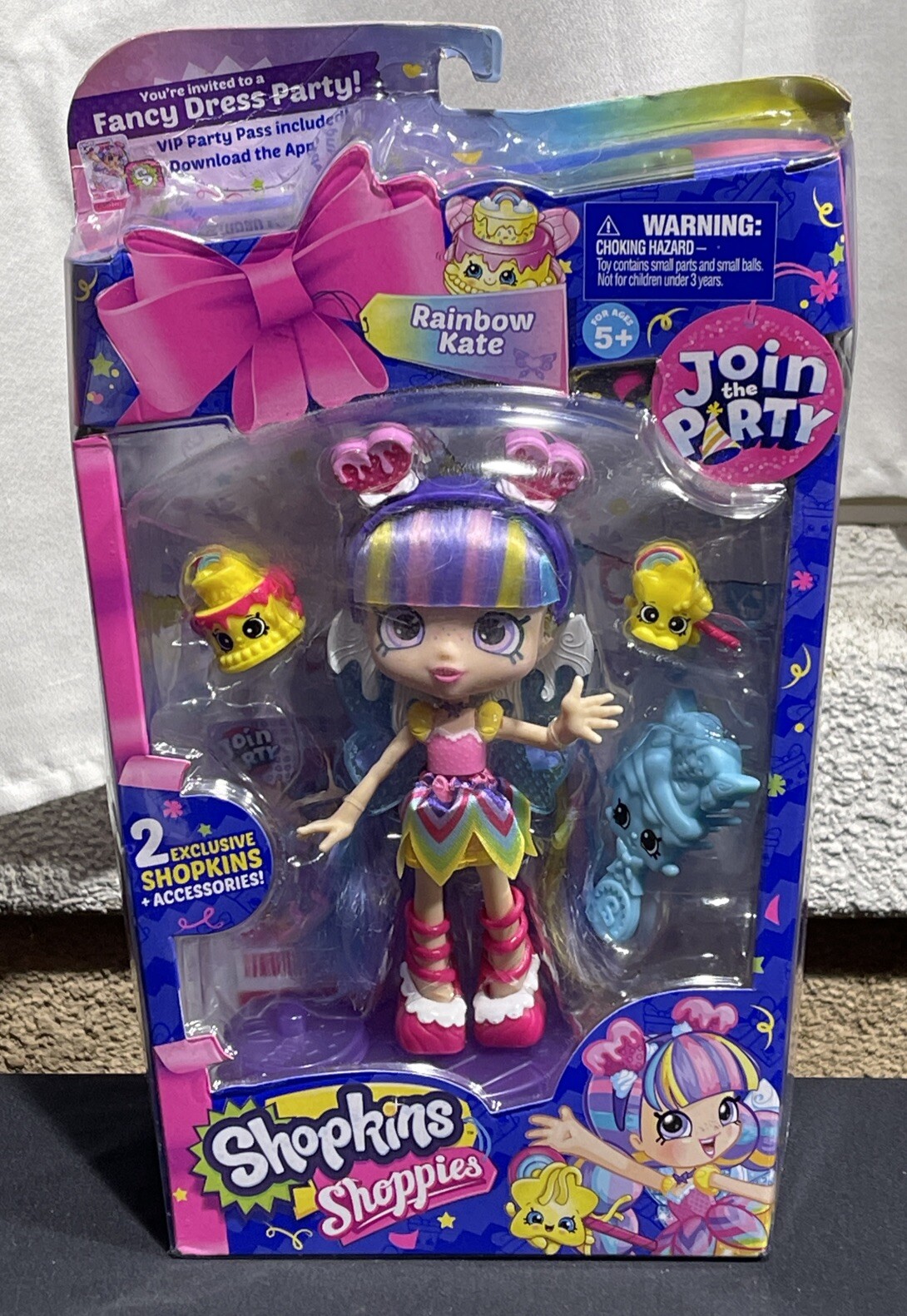 SHOPKINS SHOPPIES JOIN THE PARTY RAINBOW KATE DOLL WITH EXCL