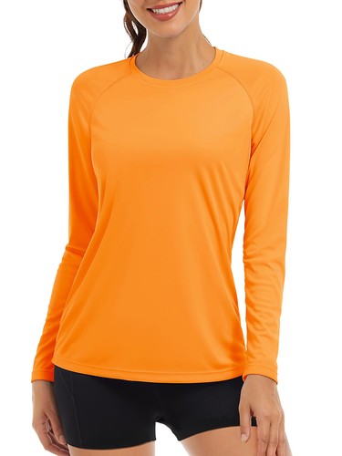 Women's Rash Guard Shirt Long Sleeve UPF 50+ Sun Protection Sport Workout Shirts - Picture 87 of 98