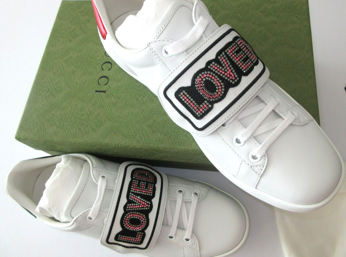 Gucci Ace Sneakers with removable patches 505329 Size G 10 US 10.5