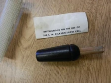 Vintage L.M. Dickson Crow Call W/ Sleeve and Instructions Works Used