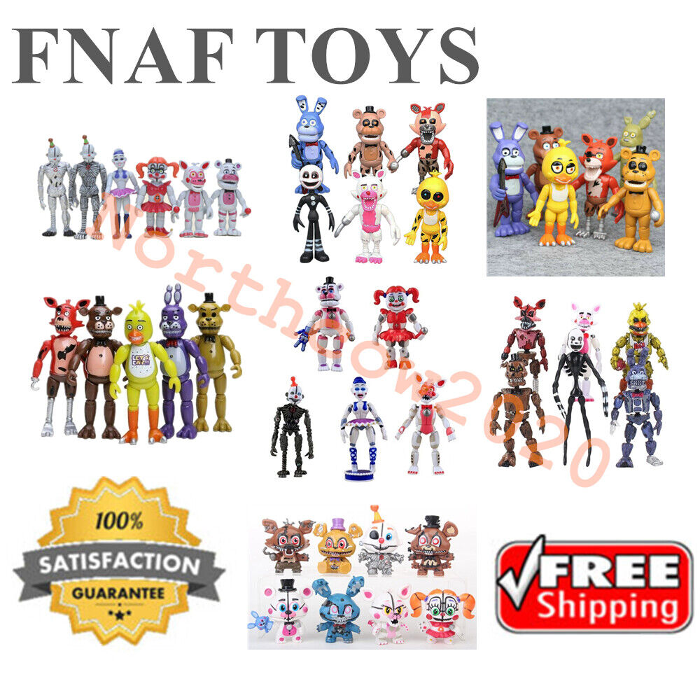 5PCS A Set Fnaf Five Nights at Freddy´s 5.5 Action Figures With Light Toys  Gift 