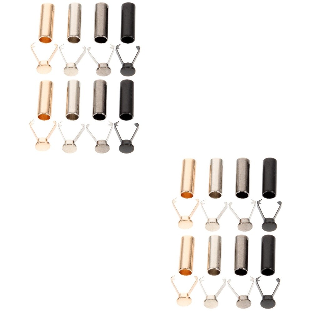APL 2 Pezzi Corda Cappuccio Materiale Ausiliario Bambino Metallo Laccio Scarpe Aglets Terminali