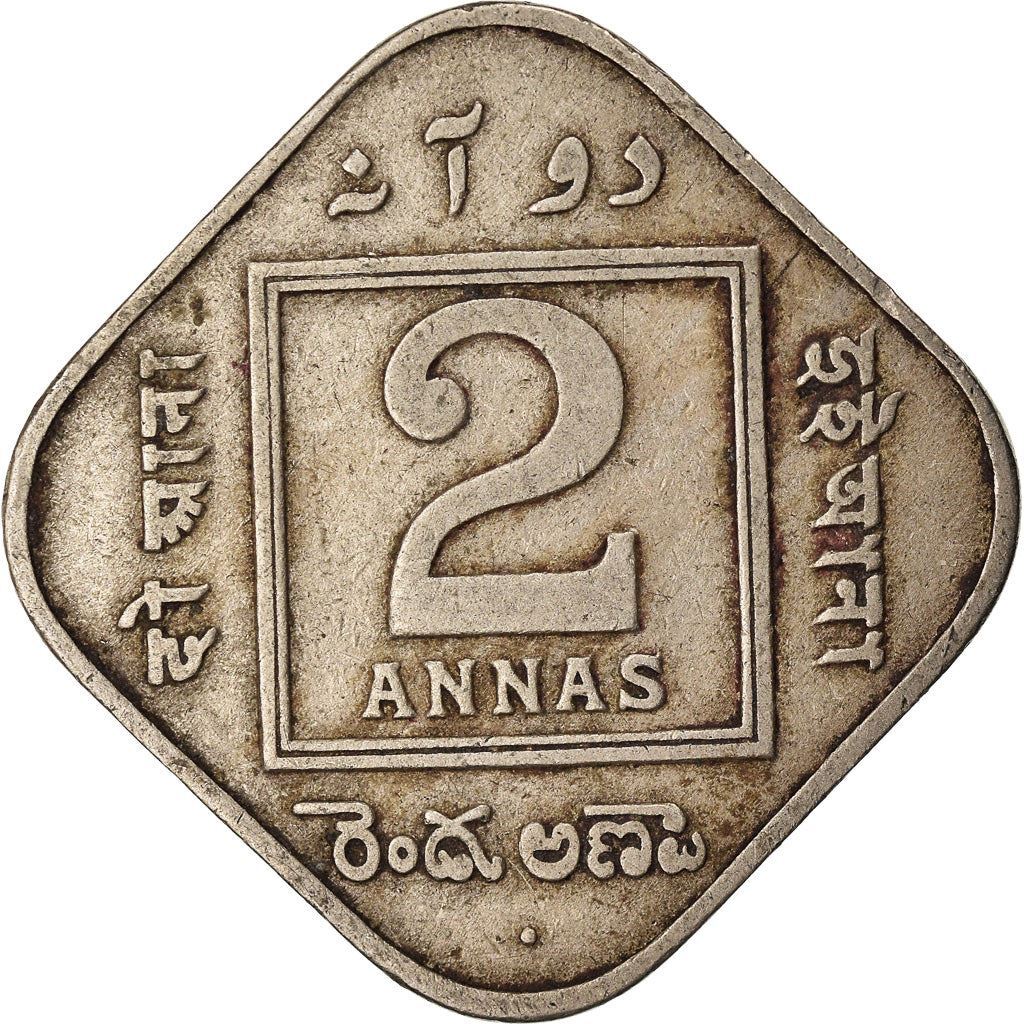 India - British | 2 Annas Coin | King George V | Km:516 | 1918