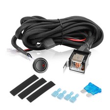 1 Lead LED Light Bar Wiring Harness Kit Offroad Relay Fuse LED Work Light Bar