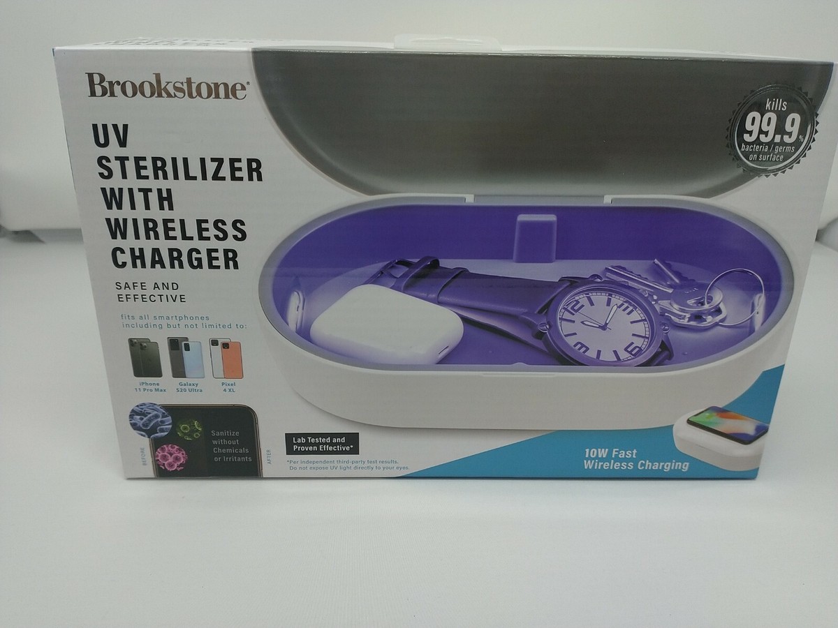 Brookstone UV sterilizer box with wireless charger