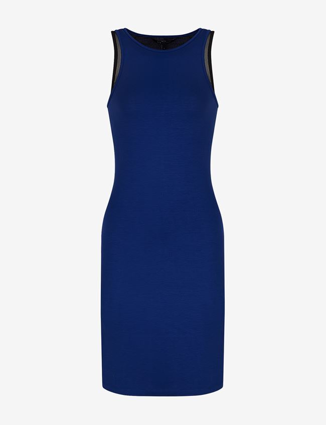 armani exchange blue dress Women's Sleeveless Sheath Dress, Royal Blue, XL Saks Potts Black Jepska 03-057-0539-2057 BL Size:52S This short dress features