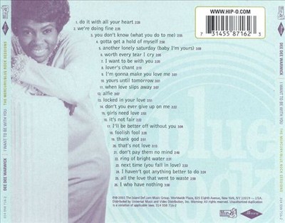 DEE DEE WARWICK I WANT TO BE WITH YOU NEW CD