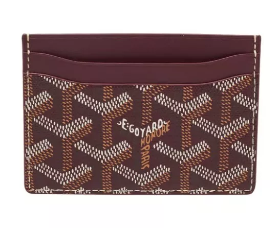 New Goyard Burgundy Card Holder