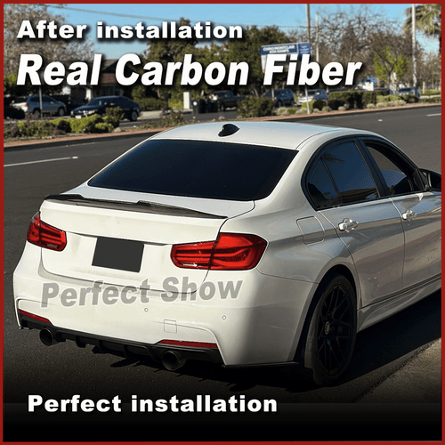 For BMW 3 Series F30 320i F80 M3 2013-18 REAL Carbon Rear Trunk Spoiler Wing Lip - Picture 4 of 10